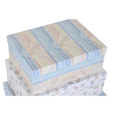 Set van opstapelbare opbergboxen DKD Home Decor Kinderen Multicolour Karton (43,5 x 33,5 x 15,5 cm)