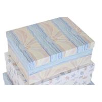 Set van opstapelbare opbergboxen DKD Home Decor Kinderen Multicolour Karton (43,5 x 33,5 x 15,5 cm) - thumbnail