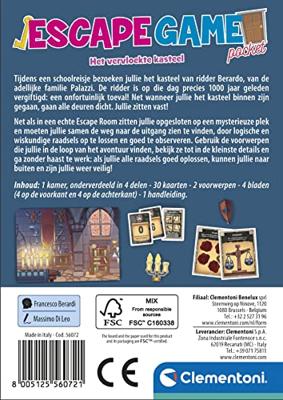 Clementoni pocket escape spel - het vervloekte kasteel - thumbnail