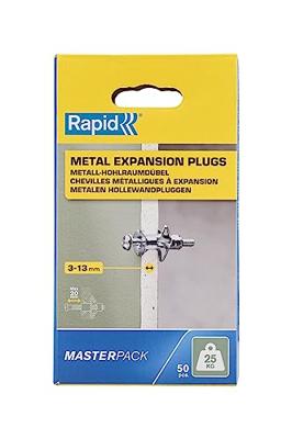 RAPID - Metalen expansieankers voor gipsplaat 3-13 mm | Verpakking van 50 | Maximale belasting 25 kg | - (5001560)