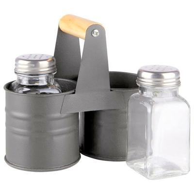 Peper en zoutstrooier in houder