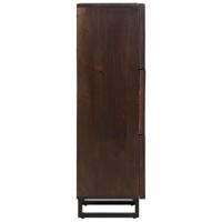 Hoge kast 40x34x110 cm massief mangohout bruin - thumbnail