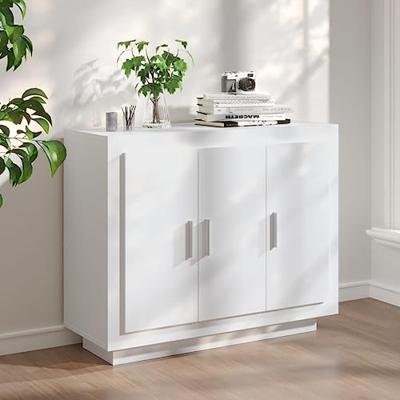 Dressoir 92x35x75 cm bewerkt hout wit