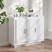 Dressoir 92x35x75 cm bewerkt hout wit - thumbnail