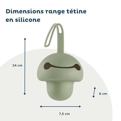Fopspeenhouder - THERMOBABY - Siliconen - Cactusgroen - Zacht en BPA-vrij