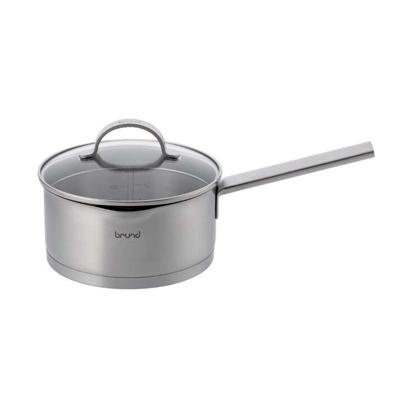 Brund steelpan met glazen deksel 2l rvs
