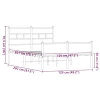 Bedframe zonder matras bewerkt hout bruin eikenkleur 120x200 cm - thumbnail