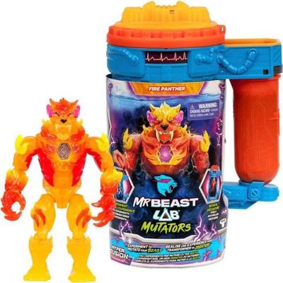 Mutator Atomic Earth Panther Figuur - MRBEAST LAB - FLAME - 13 cm - Geschikt voor kinderen vanaf 5 jaar