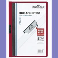 Klemmap Durable Duraclip A4 3mm 30 vellen aubergine | 25 stuks - thumbnail