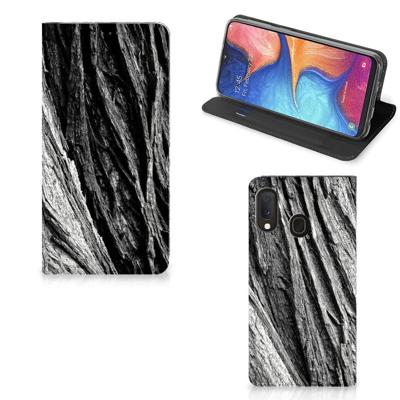 Book Wallet Case Samsung Galaxy A20e Boomschors Grijs