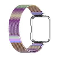 By Qubix - Milanese bandje met case - Multicolor - Xiaomi Redmi Watch 2 (Lite) - thumbnail