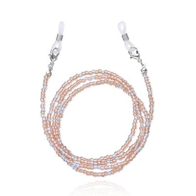 Deja Jewels Rosé Koord voor Zonnebril of Leesbril met Kraaltjes