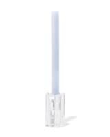 HEMA Kandelaar S glas ribbel transparant (transparant) - thumbnail