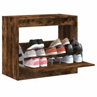 VidaXL Schoenenkast 80x42x69 cm bewerkt hout gerookt eikenkleurig - thumbnail