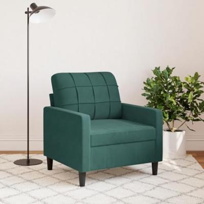 Fauteuil 60 cm fluweel donkergroen