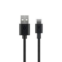 Goobay USB-C laadkabel 1m zwart - 9550300 - thumbnail