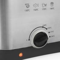 Princess 182612 Frituurpan 1.5 l 1000 W Anti-aanbaklaag, Oververhittingsbeveiliging Zilver, Zwart - thumbnail