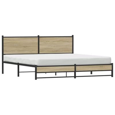 Bedframe zonder matras metaal sonoma eikenkleurig 180x200 cm Bedframe zonder matras metaal sonoma eikenkleurig 180x200 cm
