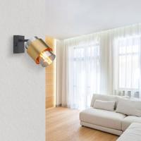 Globo WandlampMilley zwart en goud - 15560-1 - thumbnail