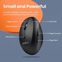 Perixx PERIMICE-719 L Ergonomische muis Radiografisch Zwart 800 dpi, 1200 dpi, 1600 dpi - thumbnail