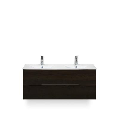Seville Badmeubelset 120 cm - 2 laden Black Oak Edge greep - Wastafel Enjoy Dubbel