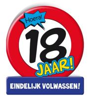 Wenskaart Verkeersbord 18 Jaar - thumbnail