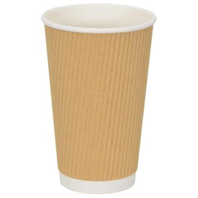 VidaXL Papieren koffiekopjes 500 st 16oz 400 ml bruin