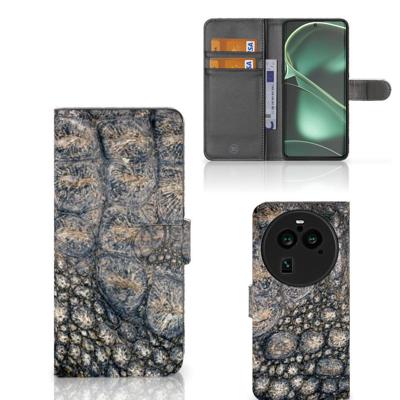 OPPO Find X6 Pro | Telefoonhoesje | Met pasjeshouder | Krokodillenprint