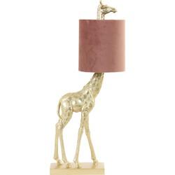 Light & Living Tafellamp 'Giraffe' 61cm, kleur Oud Roze Light & Living Tafellamp 'Giraffe' 61cm, kleur Oud Roze