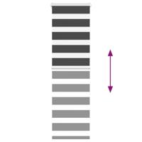 VidaXL Zebra rolgordijn 45x150 cm stofbreedte 40,9 cm zwart - thumbnail