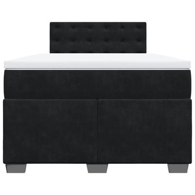 Boxspring met matras fluweel zwart 120x200 cm