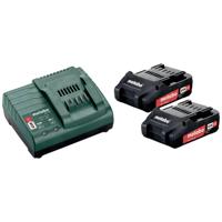 Metabo 685161000 Basic-Set 2 x 2.0 Ah Gereedschapsaccu 18 V 2.0 Ah Li-ion - thumbnail