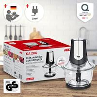 Elektrische multi-chopper - ADE - KEUKENGADGETS - 2 snelheden - 1,2 l - Zwart / roestvrij staal - thumbnail