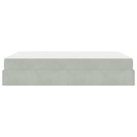 Bedframe Lichtgrijs 160 x 200 cm Fluweel - thumbnail