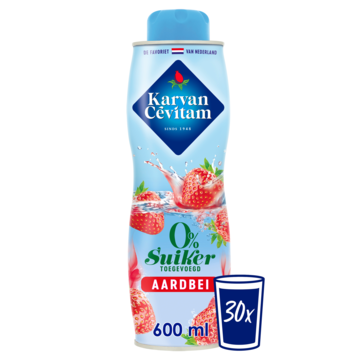 Karvan Cévitam siroop, fles van 60 cl, 0% suiker, aardbei