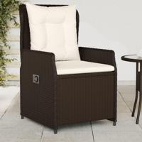 Tuinstoelen 2 st verstelbaar poly rattan bruin - thumbnail