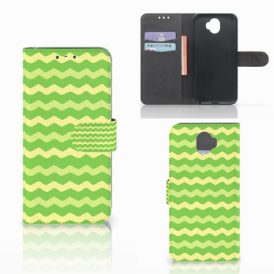 Wiko Wim Telefoon Hoesje Waves Green