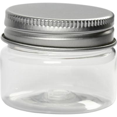 Creativ Company Potje met schroefdop, h: 35 mm, d 40 mm, 35 ml, 10 stuk/ 1 doos