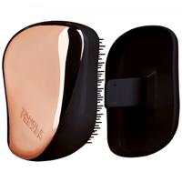 Tangle Teezer compact hairbrush rose gold black - thumbnail