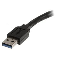 StarTech.com 5,0 m actieve USB 3.0 verlengkabel met AC-voedingsadapter - afgeschermd - mannelijk naar vrouwelijk USB USB 3.1 Gen 1 Type A (5 Gbps) extender (USB3AAEXT5M) - thumbnail