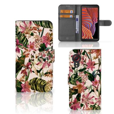 Samsung Galaxy Xcover 5 Hoesje Flowers Samsung Galaxy Xcover 5 Hoesje Flowers