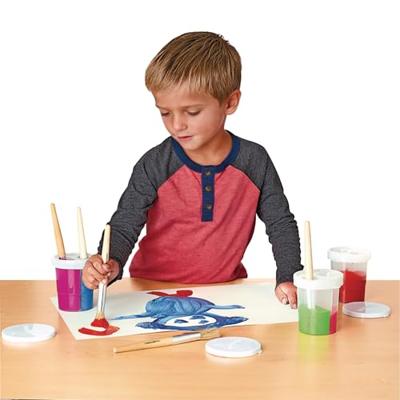 Colorations - verfbeker met deksel en 2 verdeelvakken, set van 5 Colorations - verfbeker met deksel en 2 verdeelvakken, set van 5