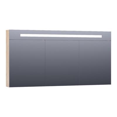 Brauer Promise Deluxe Spiegelkast - 140 cm - met Directe Verlichting - 3 Dubbelzijdige Spiegeldeuren - Forest Wheat