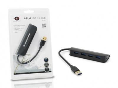 Conceptronic C4PUSB3 USB 3.0 (3.1 Gen 1) Type-A 4800Mbit/s Zwart Conceptronic C4PUSB3 USB 3.0 (3.1 Gen 1) Type-A 4800Mbit/s Zwart