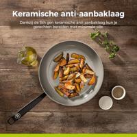 BE Living Koekenpan ø 30 cm - keramische anti-aanbaklaag - PFAS-vrij - geschikt voor alle warmtebronnen - wit - thumbnail