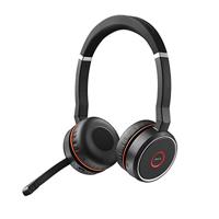 Jabra Evolve 75 UC Wireless Stereo On-Ear Headset – Unified Communications Optimised Headphones With Long-Lasting Battery – USB Bluetooth Adapter – Black - thumbnail