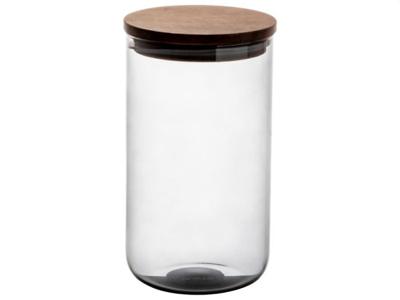 Gusta glazen voorraadpot 1000ml grijs Gusta glazen voorraadpot 1000ml grijs