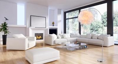 Globo Witte vloerlampKatunga Ø 45cm - 15057S