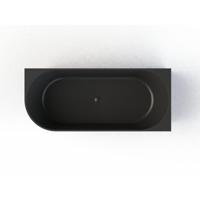 Arcqua Pinto Halfvrijstaand Bad - 170x73cm - rechts - mat zwart BAD124217 - thumbnail