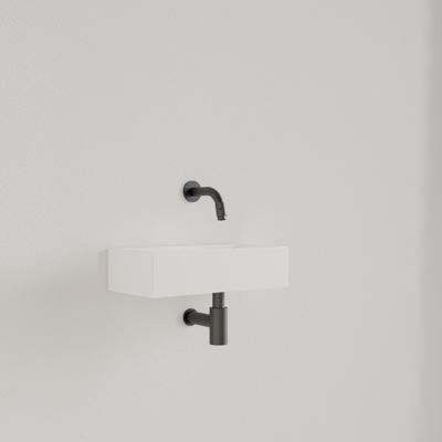 Fontein Gliss Design Nano 36x18x9 cm Zonder Kraangat Links Mat Wit